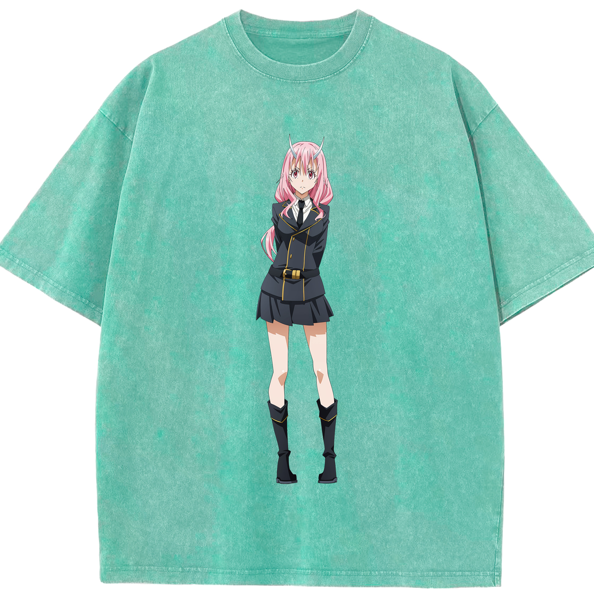 （画像用） 転スラ Regarding Reincarnated to Slime 綿100% ヴィンテージ風 半袖Tシャツ（フロントプリント）
